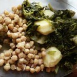 Espinacas con garbanzos y patatas Gallegas.