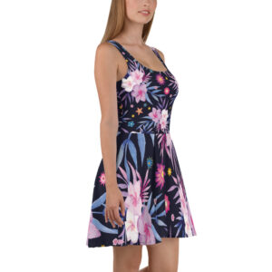 Vestido con vuelo multiflor - Imagen 4