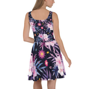 Vestido con vuelo multiflor