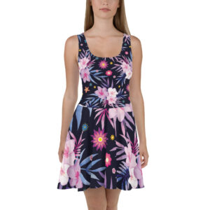Vestido con vuelo multiflor - Imagen 2